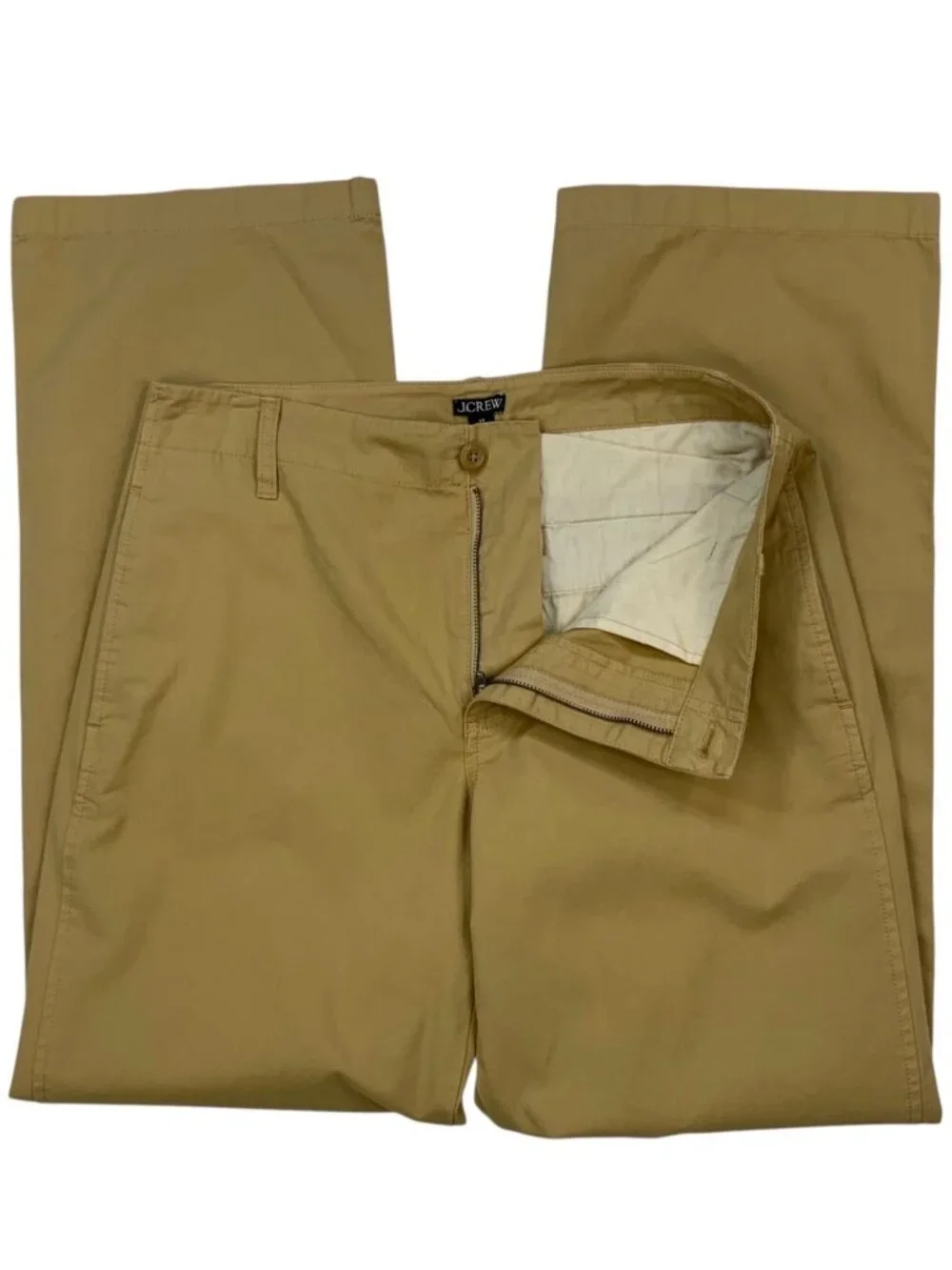 J. Crew Straight Leg Pants 27 Tan High Rise Academia